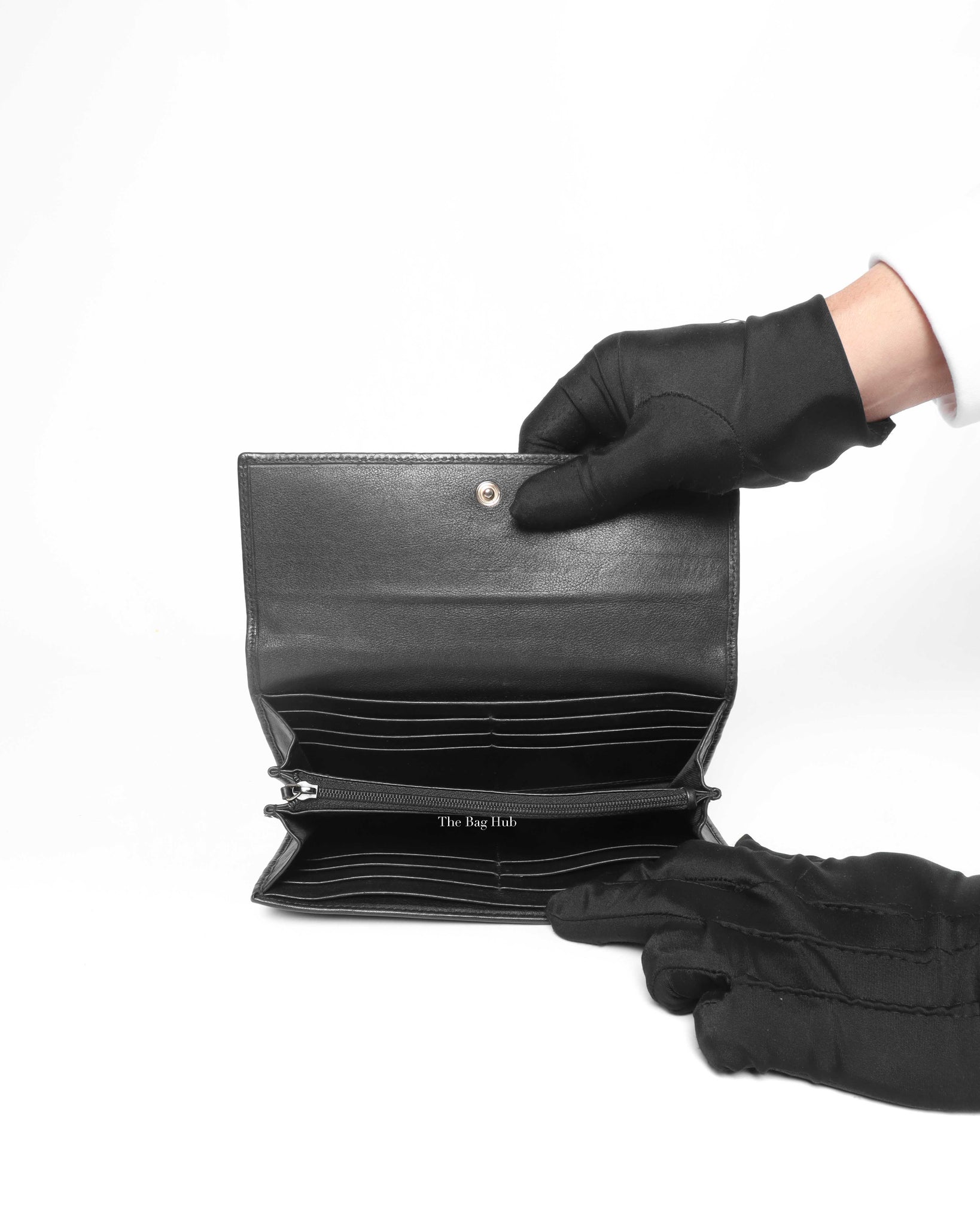 Gucci Black Gucissima Leather Long Wallet-11