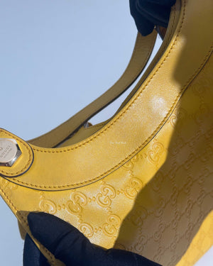 Gucci Yellow Guccissima Leather Charmy Hobo Bag-14