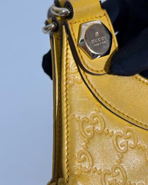 Gucci Yellow Guccissima Leather Charmy Hobo Bag-17