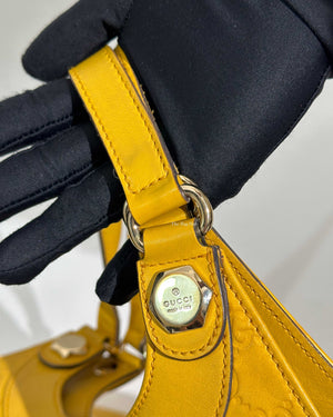Gucci Yellow Guccissima Leather Charmy Hobo Bag-19