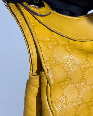 Gucci Yellow Guccissima Leather Charmy Hobo Bag-21