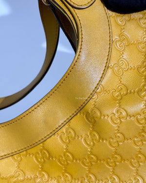 Gucci Yellow Guccissima Leather Charmy Hobo Bag-24