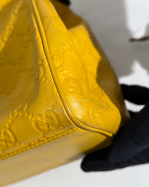 Gucci Yellow Guccissima Leather Charmy Hobo Bag-25