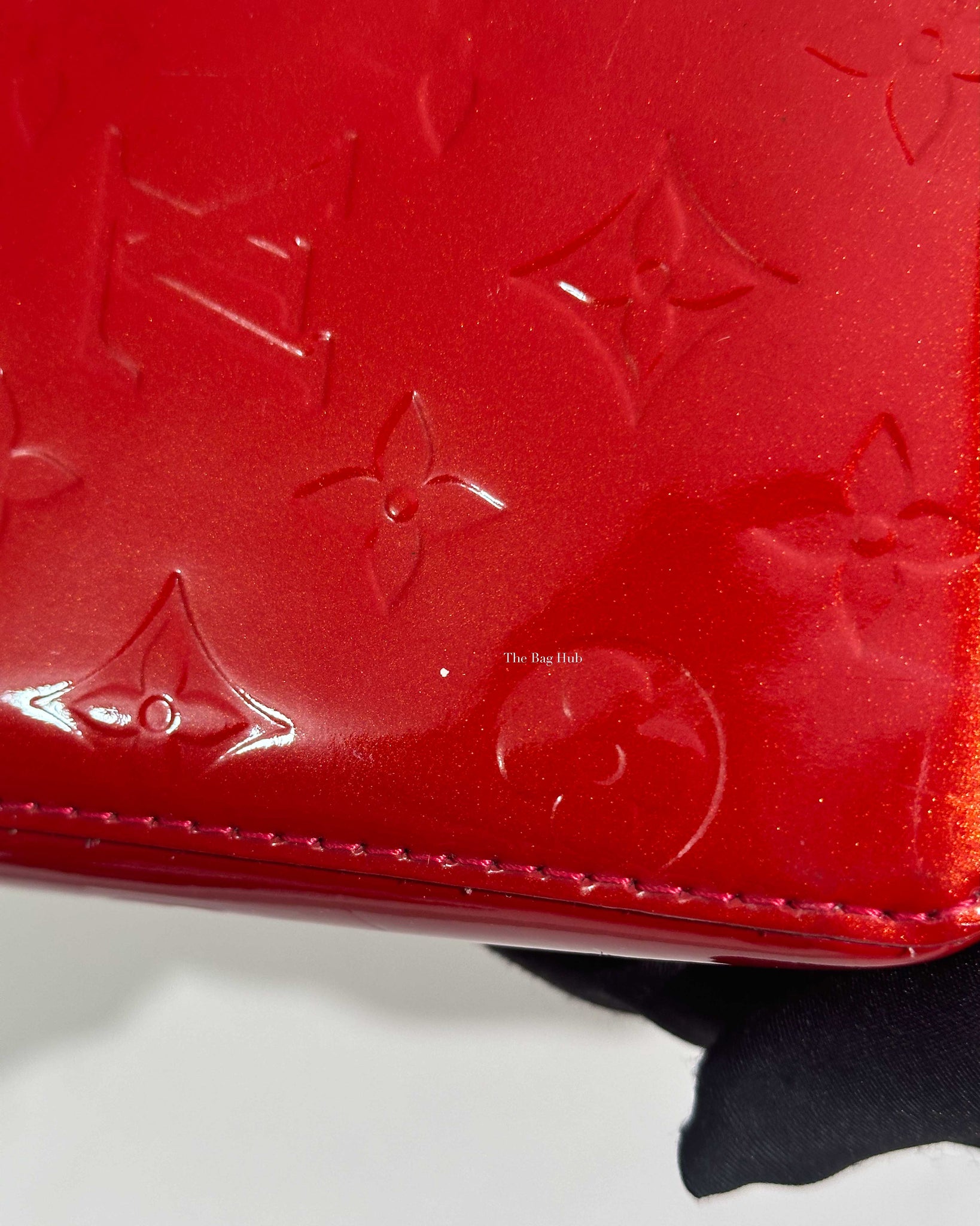 Louis Vuitton Red Monogram Vernis Bellevue PM Bag-25