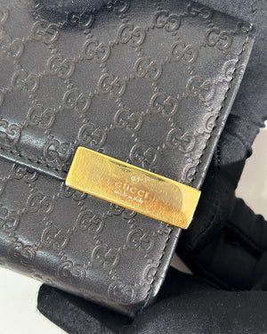 Gucci Black Gucissima Leather Long Wallet-13