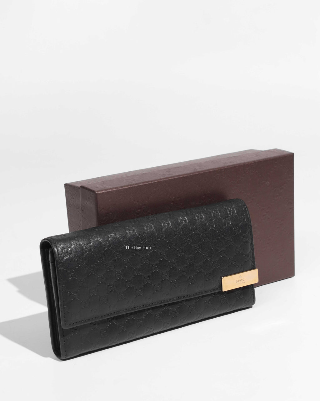Gucci Black Gucissima Leather Long Wallet-1