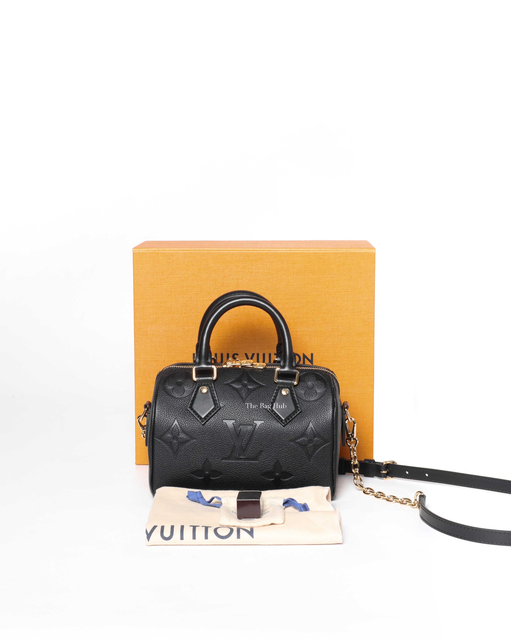 Louis Vuitton Black Empreinte Speedy Bandouliere 20 Handbag-13