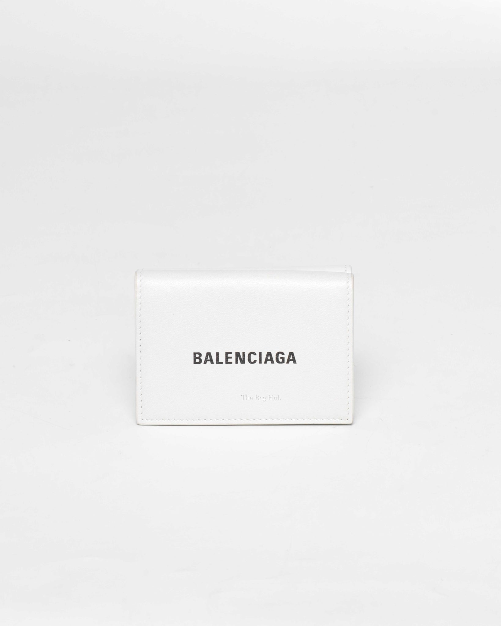 Balenciaga White Double Sided Mini Wallet-2