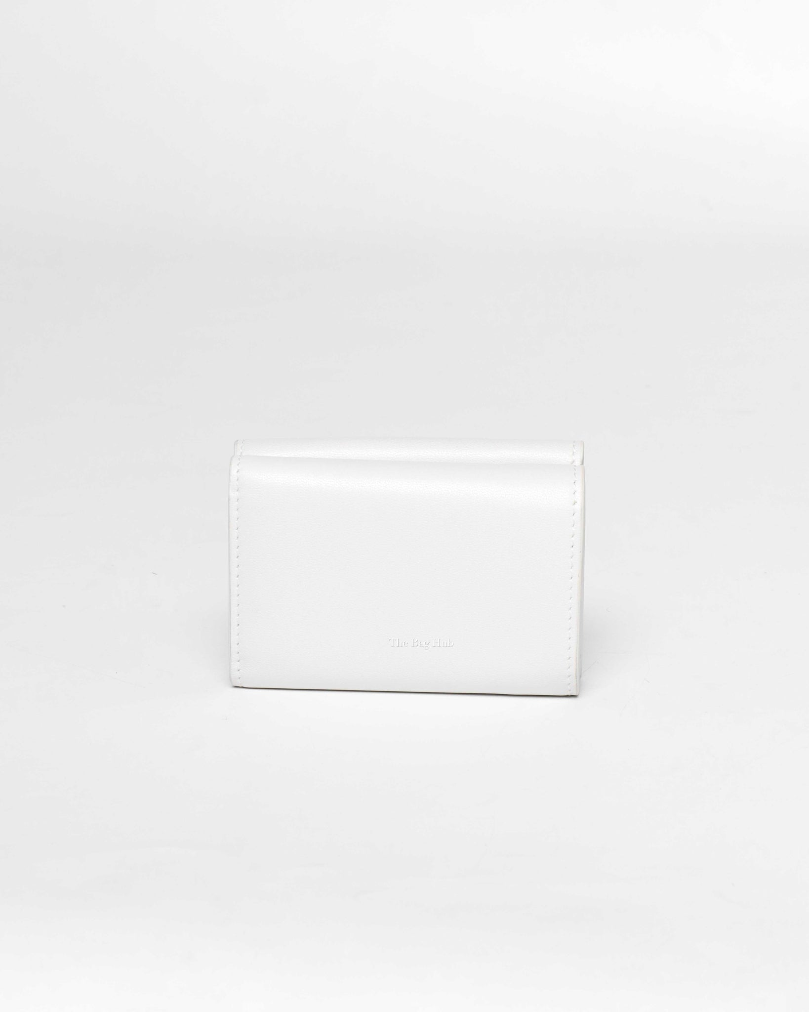 Balenciaga White Double Sided Mini Wallet-3