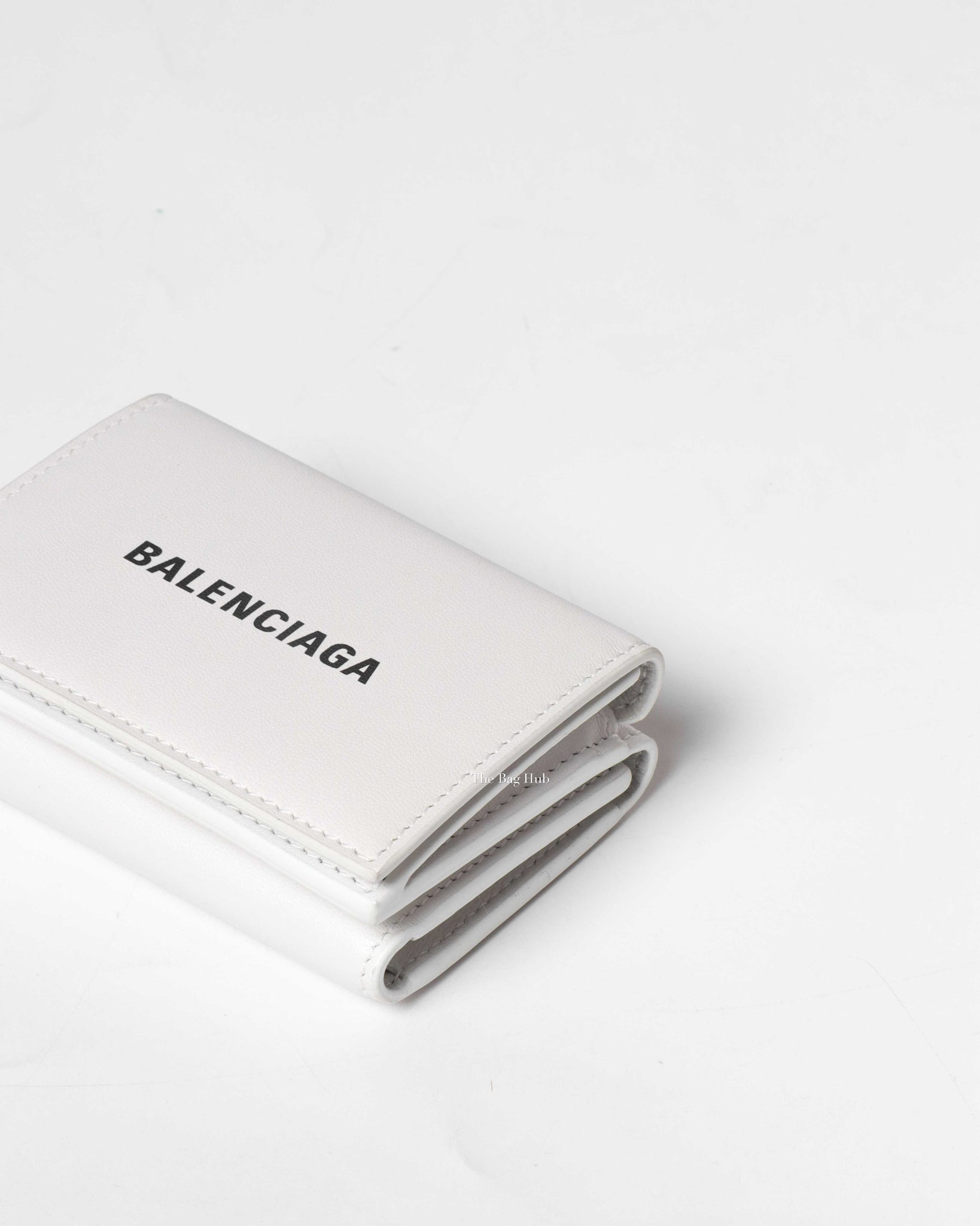 Balenciaga White Double Sided Mini Wallet-8