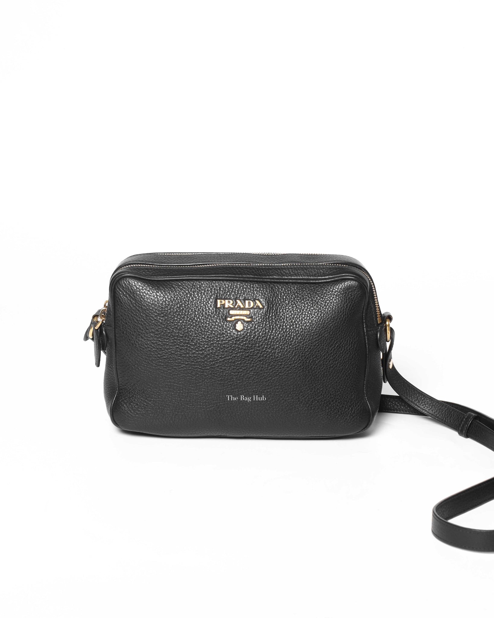 Prada Nero Vitello Phenix Camera Bag 1BH079-2