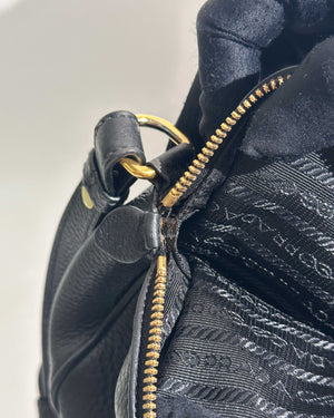 Prada Nero Vitello Phenix Camera Bag 1BH079-22