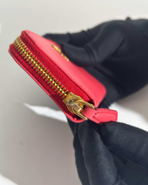 Prada Fragola Saffiano Metal 6 Key Holder 1M0604-13