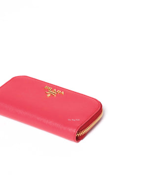 Prada Fragola Saffiano Metal 6 Key Holder 1M0604-8