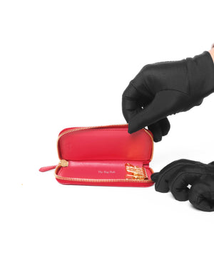 Prada Fragola Saffiano Metal 6 Key Holder 1M0604-11