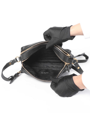 Prada Nero Vitello Phenix Camera Bag 1BH079-11