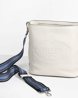 Prada Talco Vitello Phenix Sechiello 1BE023 Bucket Bag