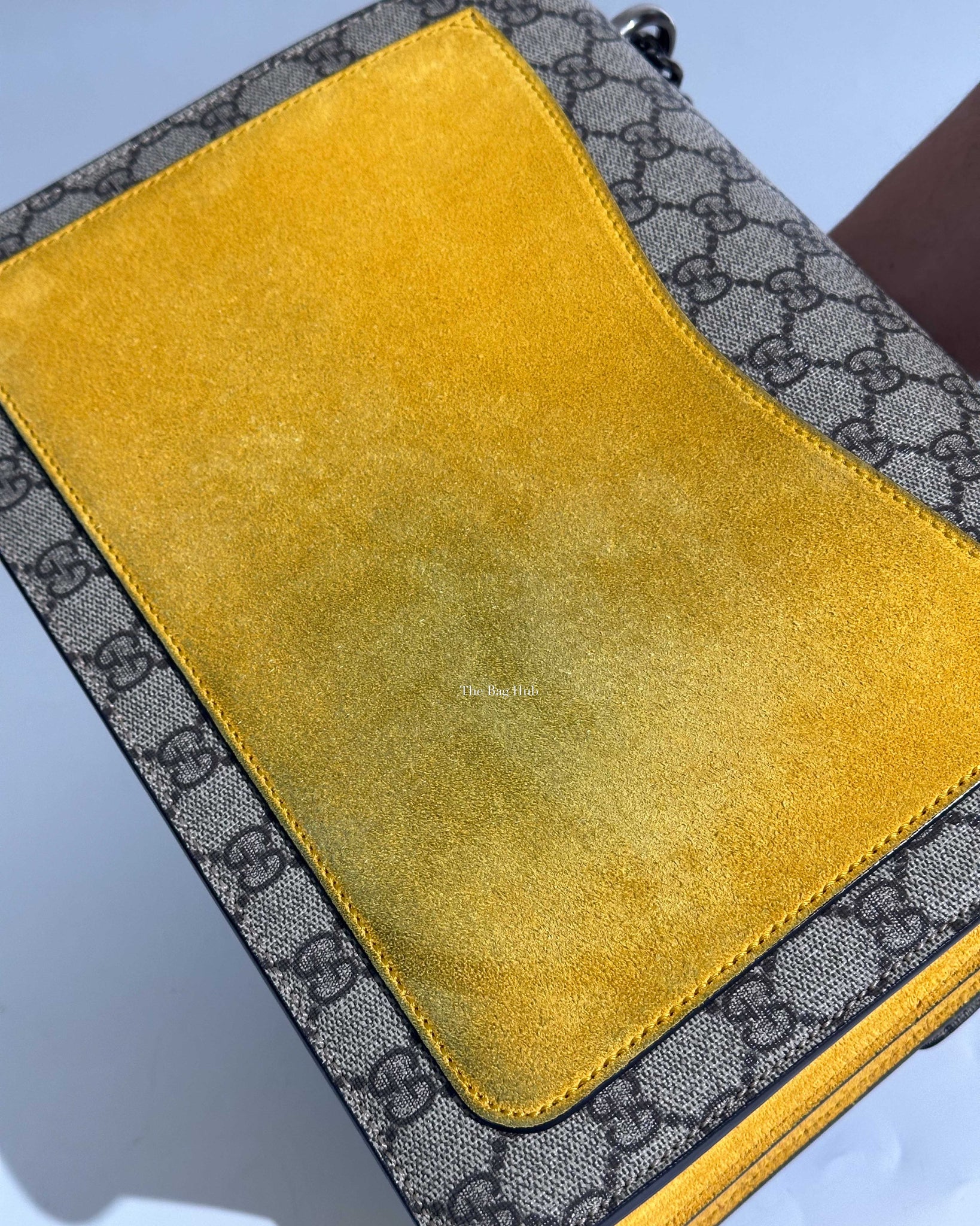 Gucci Yellow GG Supreme Medium Dionysus Flap Shoulder Bag-14