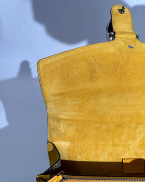 Gucci Yellow GG Supreme Medium Dionysus Flap Shoulder Bag-15