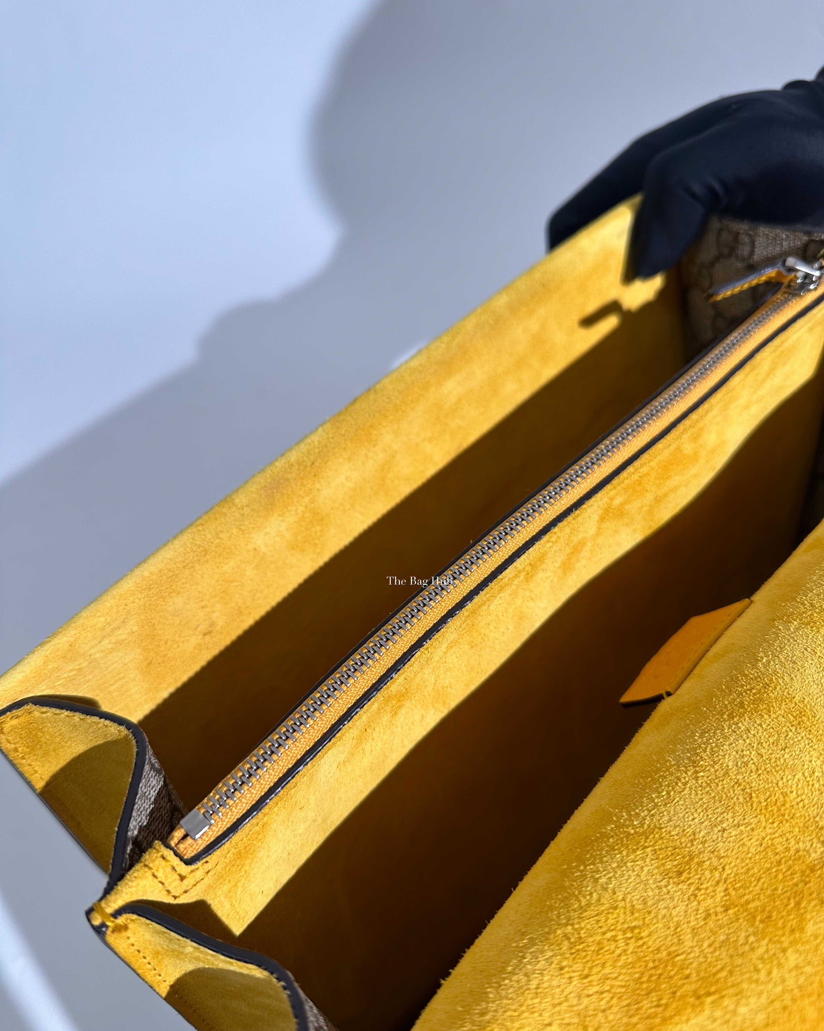 Gucci Yellow GG Supreme Medium Dionysus Flap Shoulder Bag-17