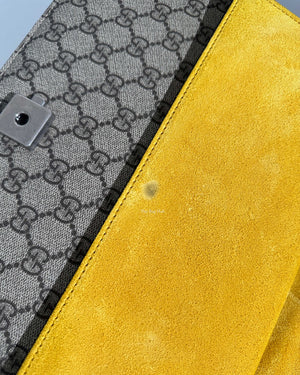 Gucci Yellow GG Supreme Medium Dionysus Flap Shoulder Bag-18