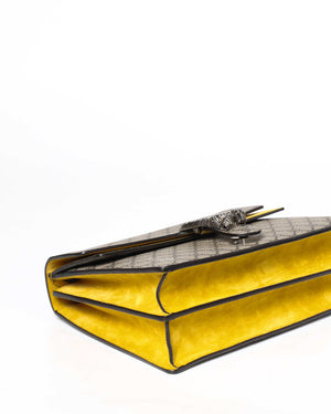 Gucci Yellow GG Supreme Medium Dionysus Flap Shoulder Bag-7