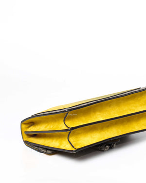 Gucci Yellow GG Supreme Medium Dionysus Flap Shoulder Bag-9