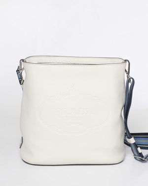 Prada Talco Vitello Phenix Sechiello 1BE023 Bucket Bag