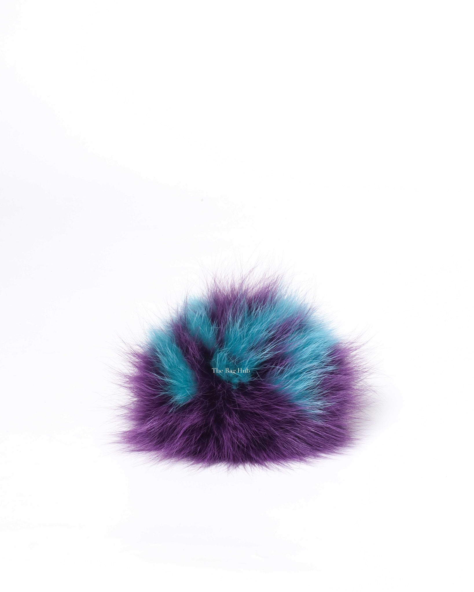 Fendi Purple/Teal Faux Fur Pompom Bag Charm