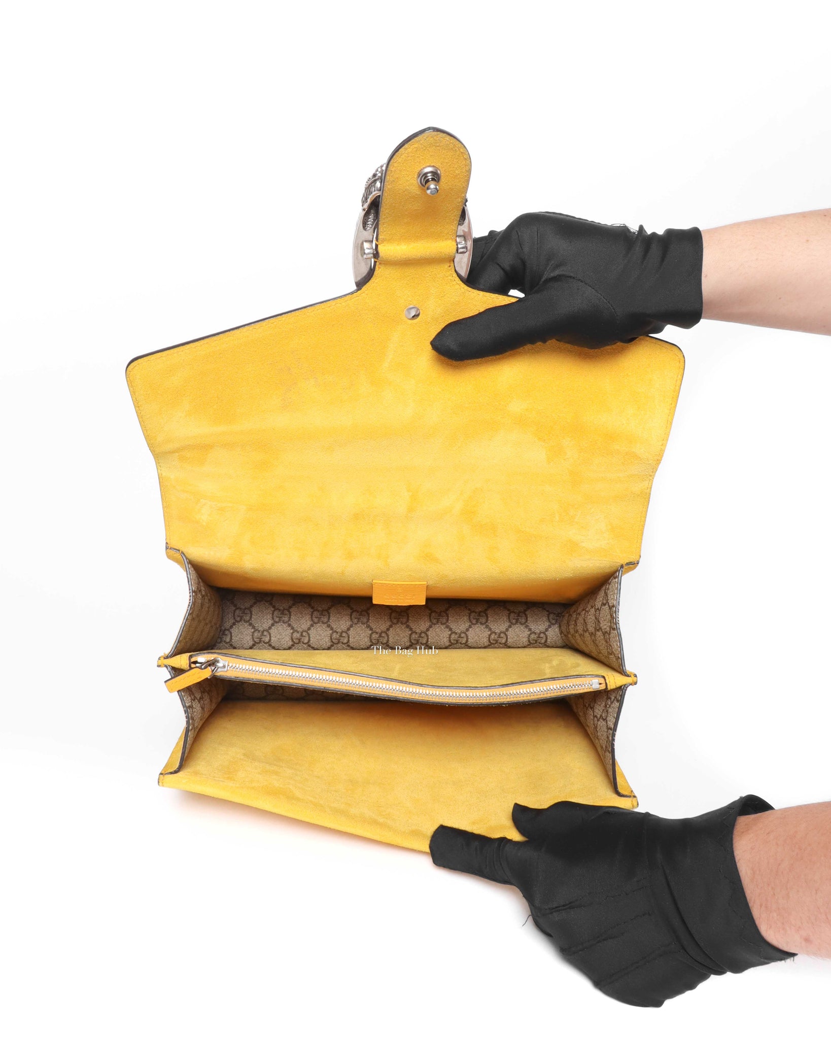 Gucci Yellow GG Supreme Medium Dionysus Flap Shoulder Bag-11