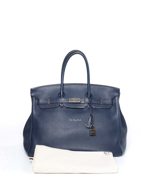 Hermes Navy Blue Togo Birkin 35 PHW