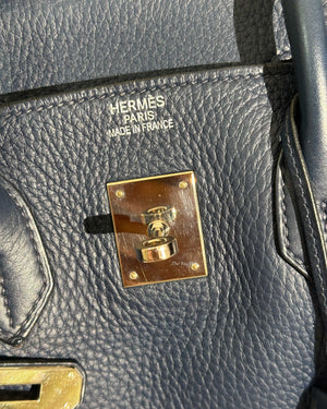 Hermes Navy Blue Togo Birkin 35 PHW