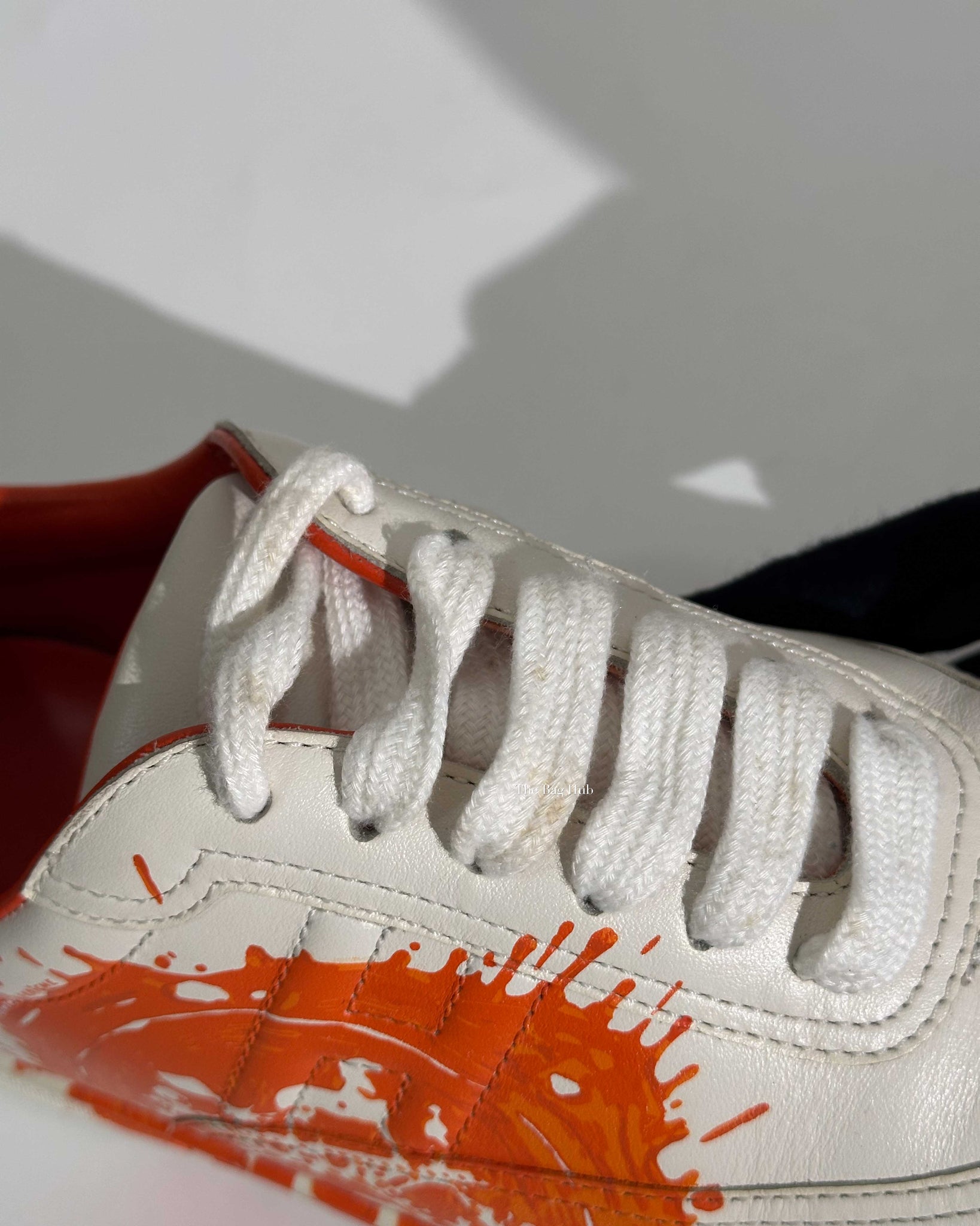 Hermes White Fresh Paint Leather Sneakers Size 36-11