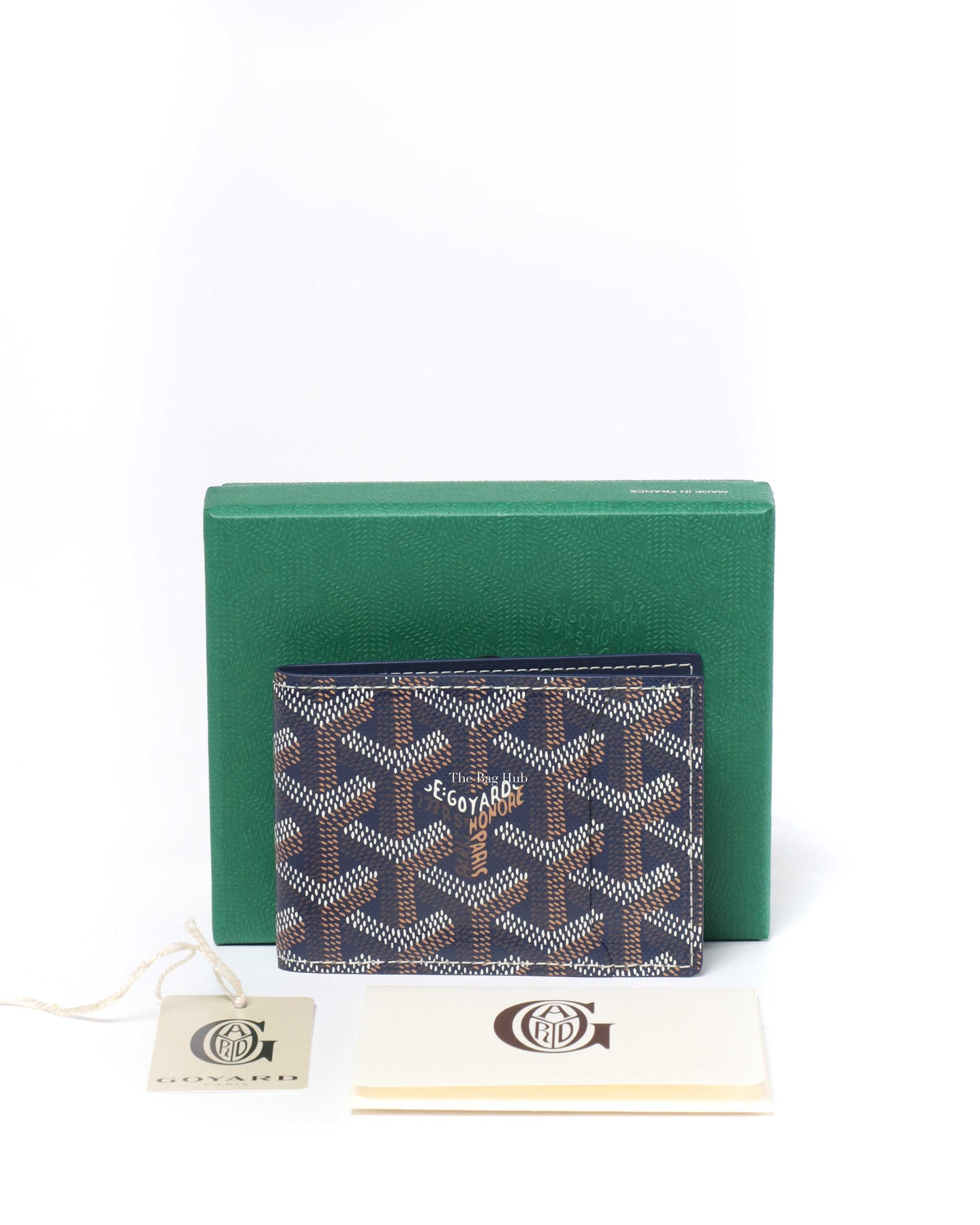 Goyard Navy Canvas Insert Victoire Card Wallet-12
