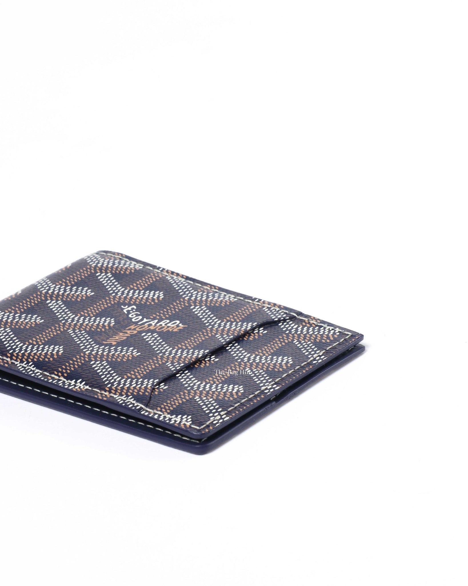 Goyard Navy Canvas Insert Victoire Card Wallet-8