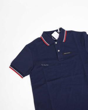 Prada Polo Shirt Navy Blue Small