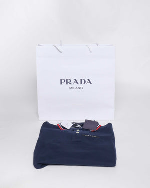 Prada Polo Shirt Navy Blue Small