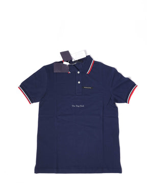 Prada Polo Shirt Navy Blue Small