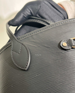 Louis Vuitton Black Epi Leather Neverfull MM