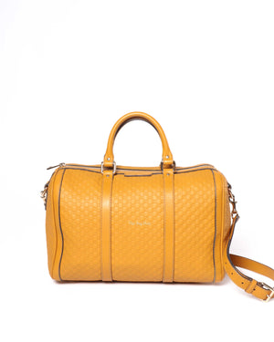 Gucci Mustard Microguccissima Leather Medium Joy Boston Bag-2