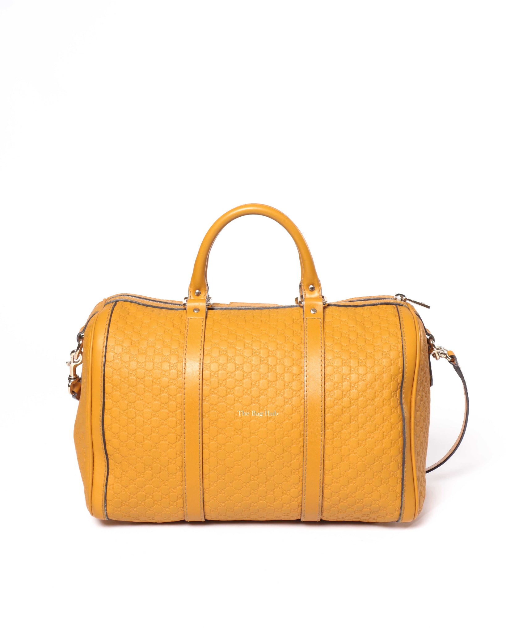 Gucci Mustard Microguccissima Leather Medium Joy Boston Bag-3