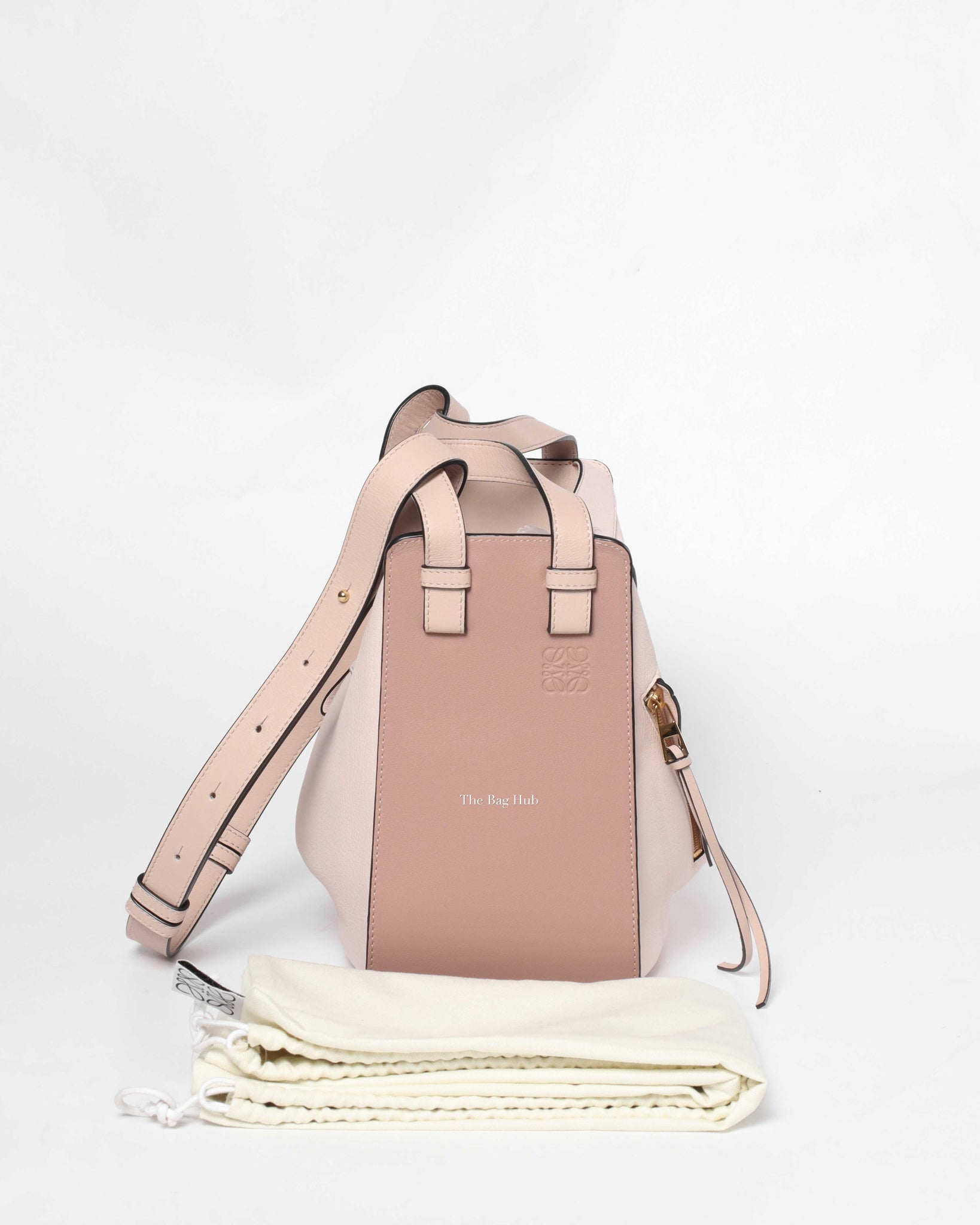 Loewe Pink Tricolor Leather Small Hammock Shoulder Bag-13