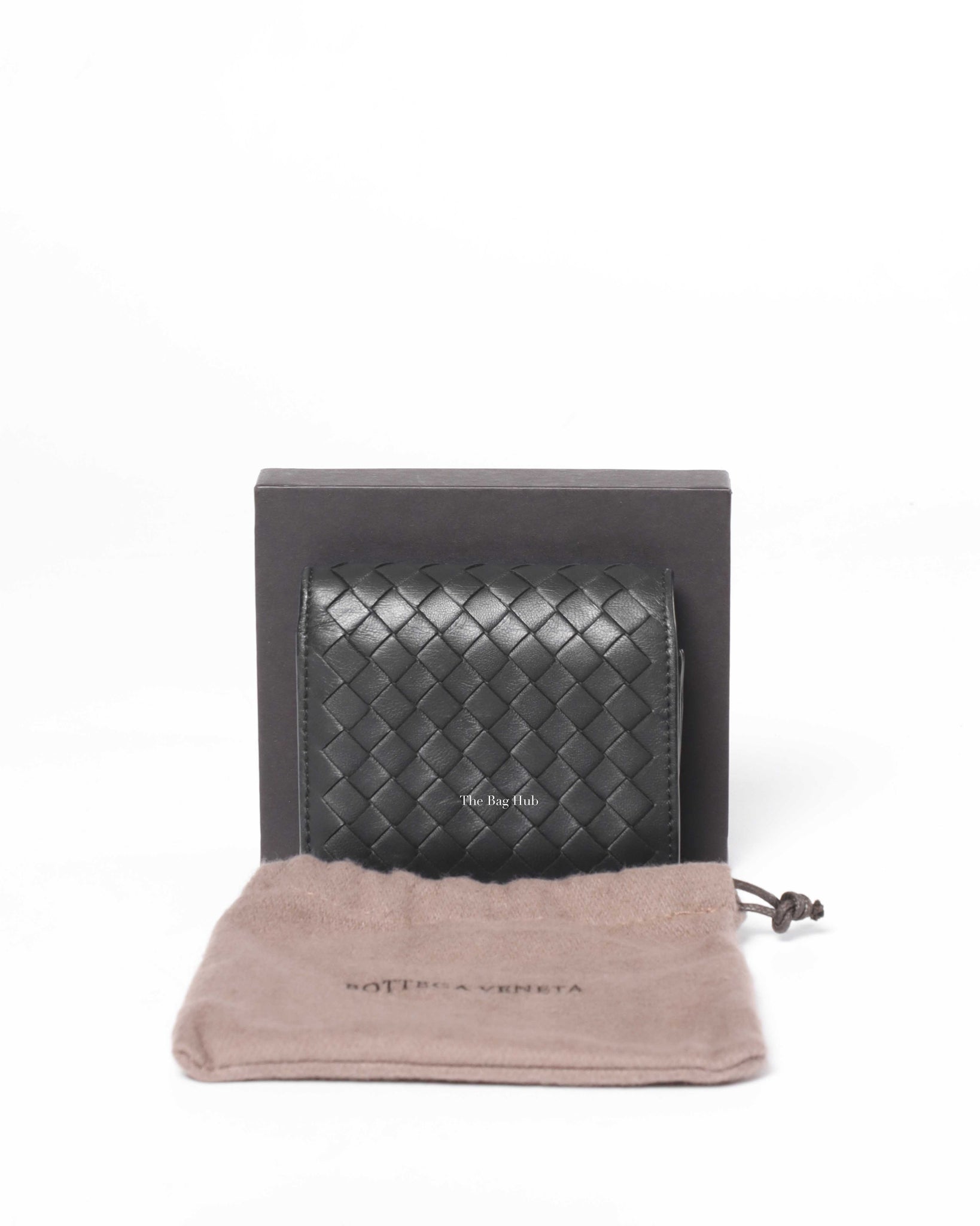 Bottega Veneta Black Leather Tri-fold Wallet-12