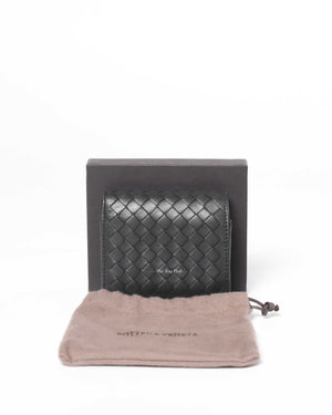 Bottega Veneta Black Leather Tri-fold Wallet-12
