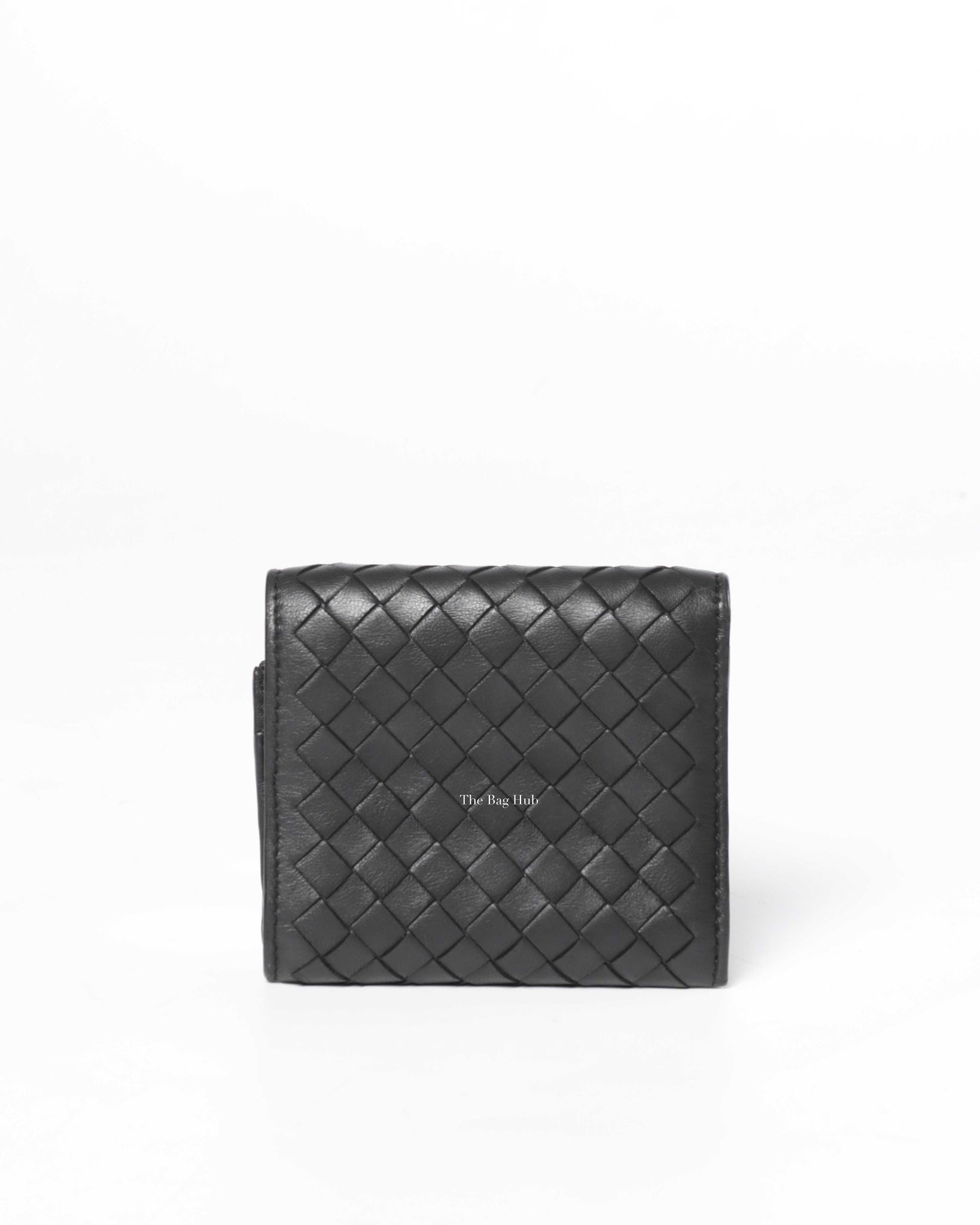 Bottega Veneta Black Leather Tri-fold Wallet-3