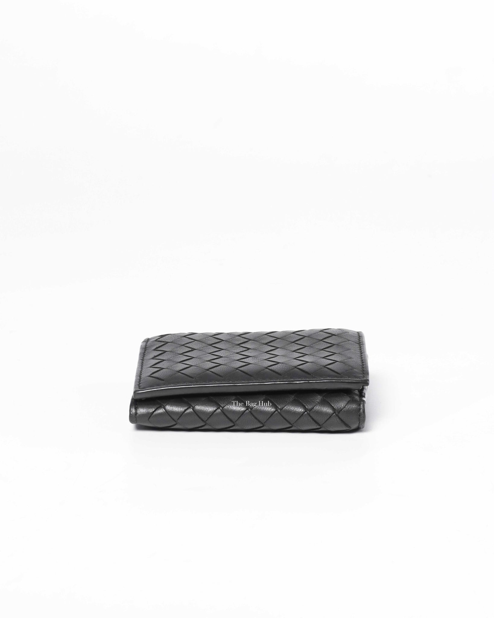 Bottega Veneta Black Leather Tri-fold Wallet-6