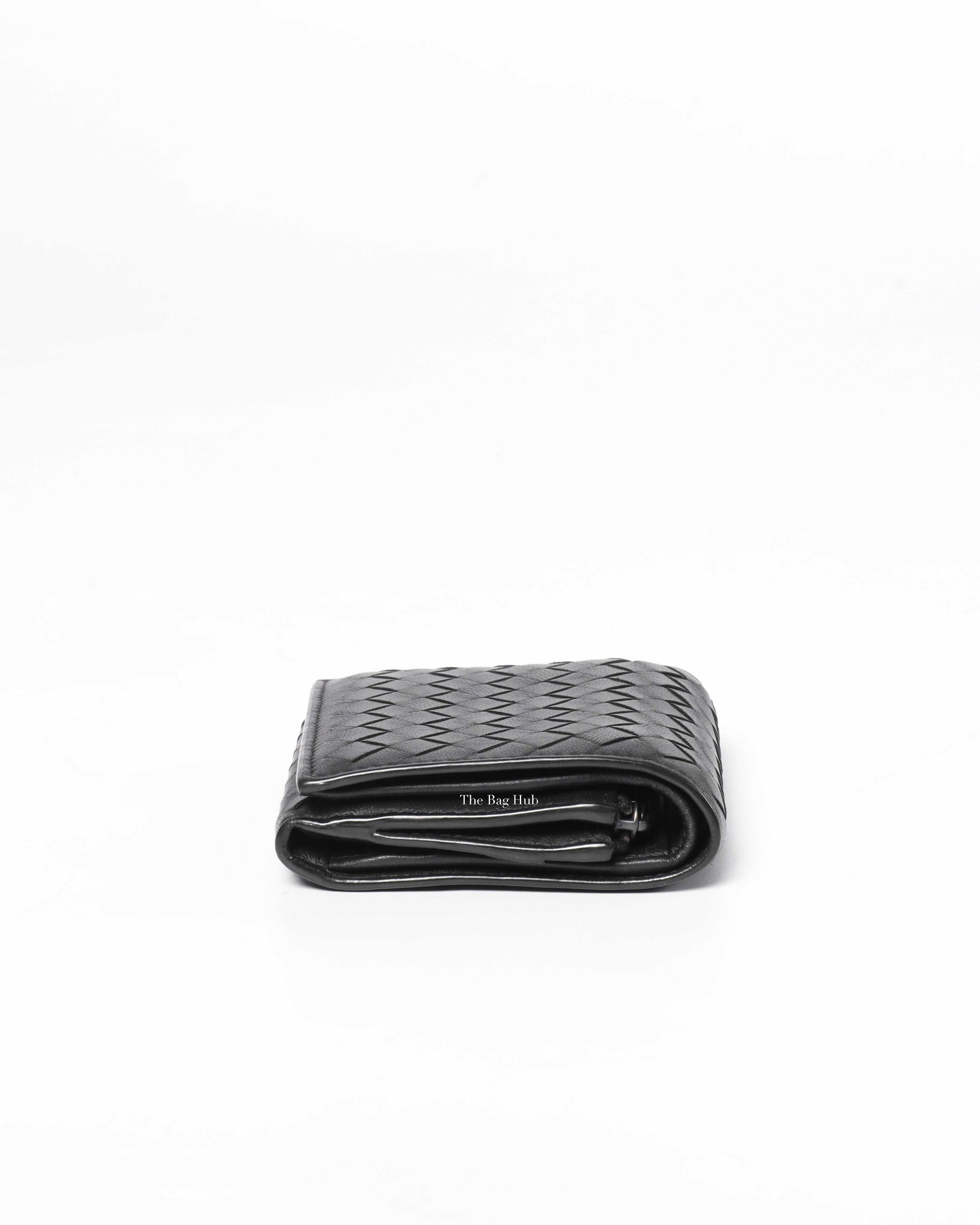 Bottega Veneta Black Leather Tri-fold Wallet-5