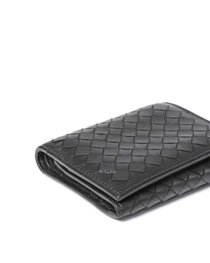 Bottega Veneta Black Leather Tri-fold Wallet-7