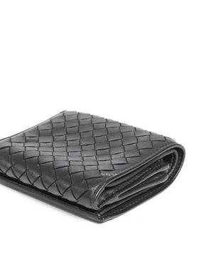 Bottega Veneta Black Leather Tri-fold Wallet-10