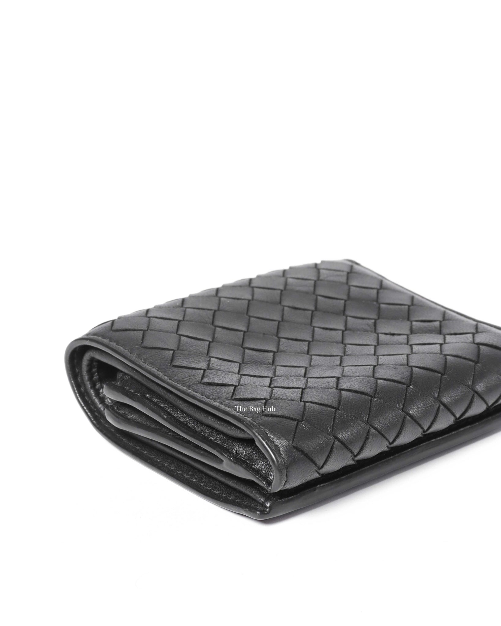 Bottega Veneta Black Leather Tri-fold Wallet-9